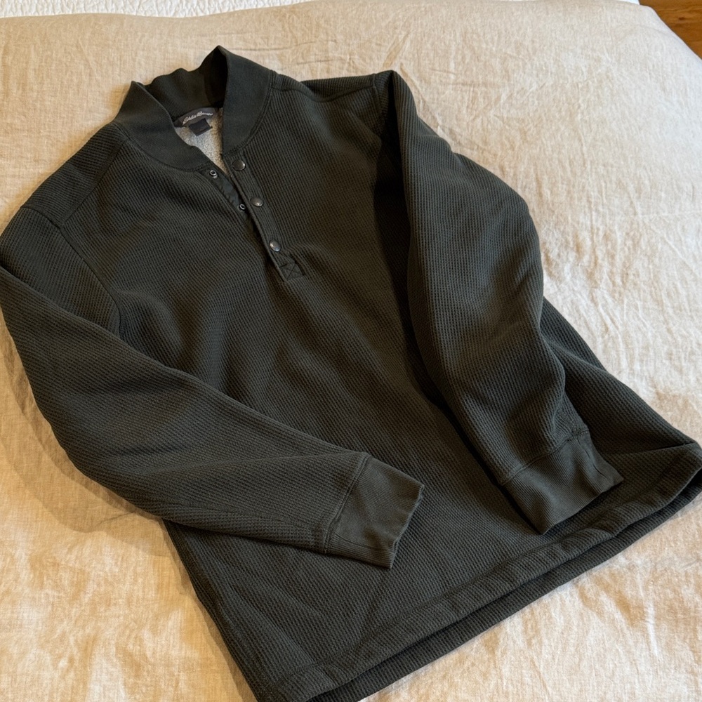 Eddie Bauer Fleece Waffle Sweatshirt